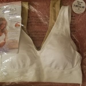 2 Genie Bras 2X White and Beige only